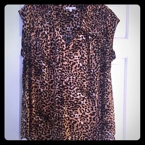 Fun Leopard Print 2X Blouse!